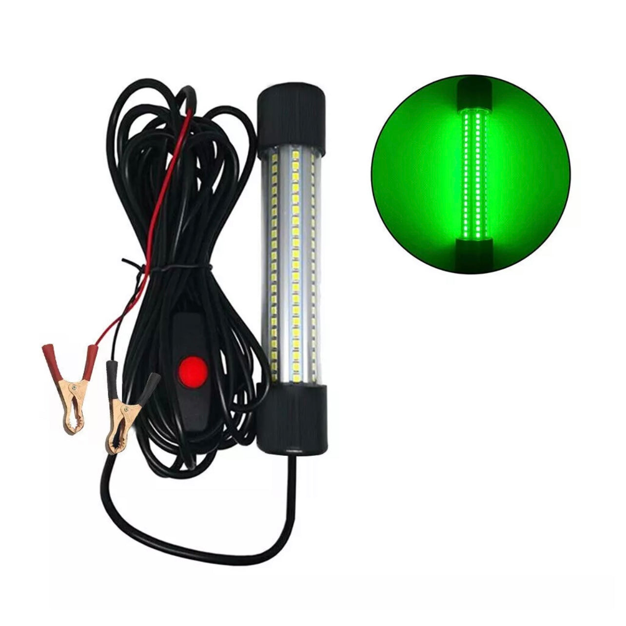 1200 LM 12V LED Green Underwater Squid Light